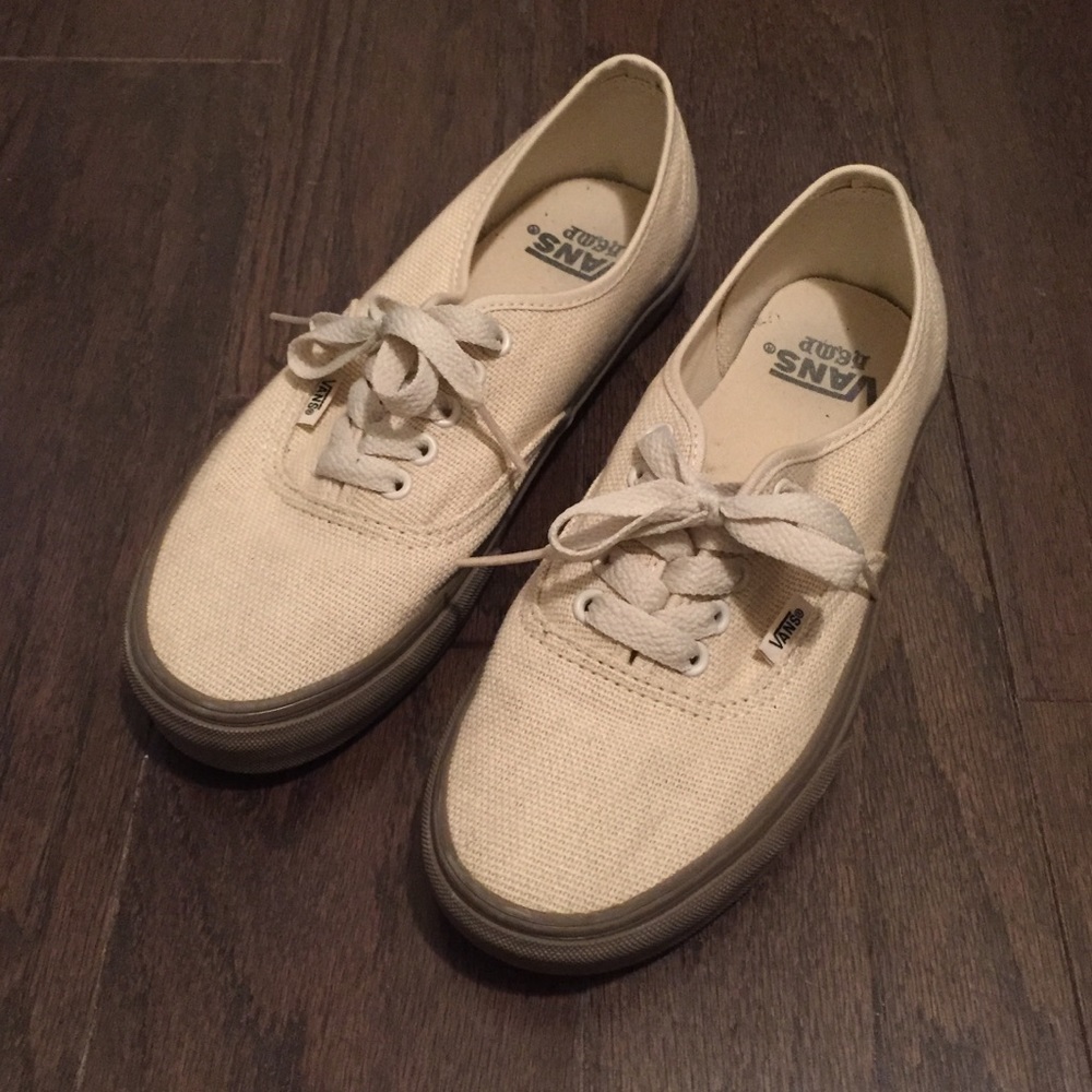 Off White/Cream Hemp Vans